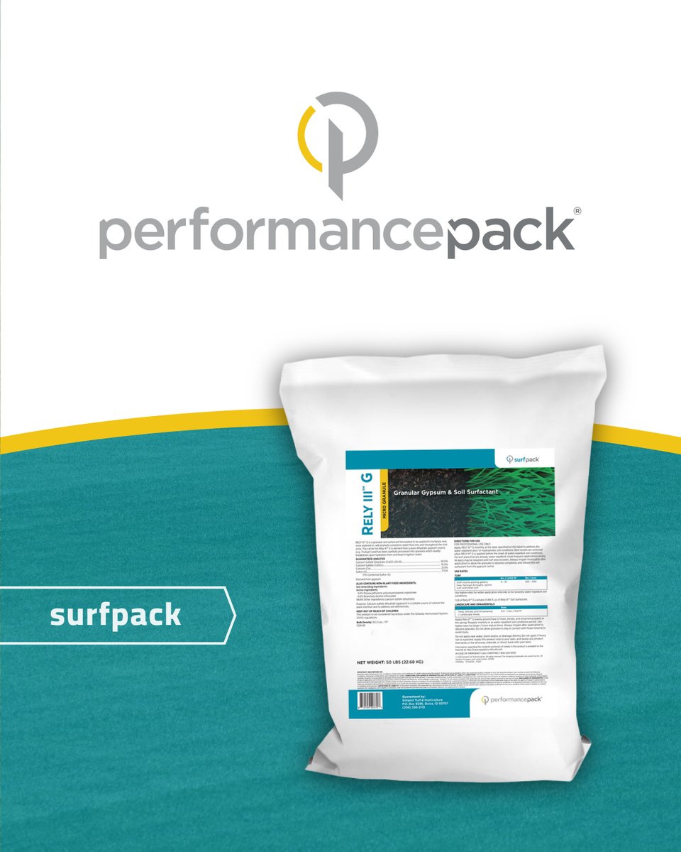 SimplotTurf's tweet photo. Tackle localized dry spot with Rely III™ G.

A powerful combination of Rely III™ wetting agent + TruGyp® gypsum in water soluble, homogeneous granules.

Learn More: https://t.co/ewUHo1Dyi5 https://t.co/4KrI0opumn