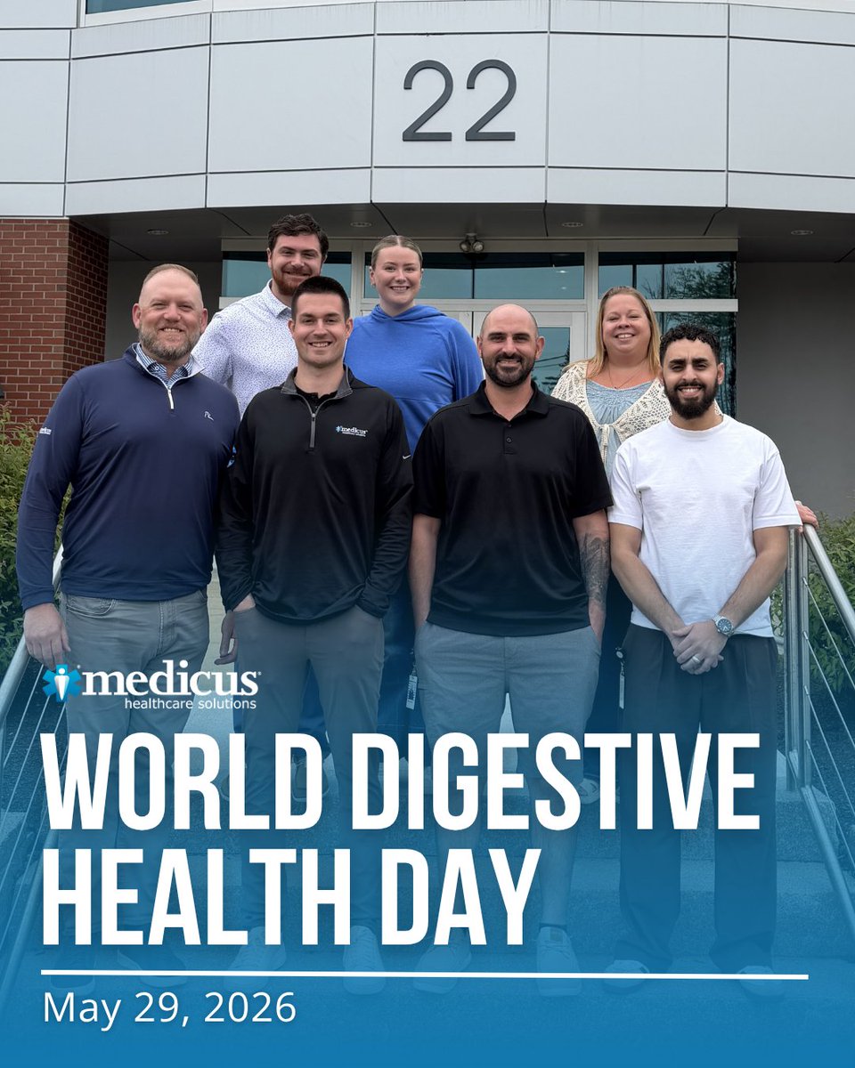 MedicusLLC's tweet photo. Today is #WorldDigestiveHealthDay! Medicus is proud to celebrate the physicians, advanced practitioners, and care teams who play an essential role in supporting digestive health and improving patient care across the country. https://t.co/ygXgJwcMz4