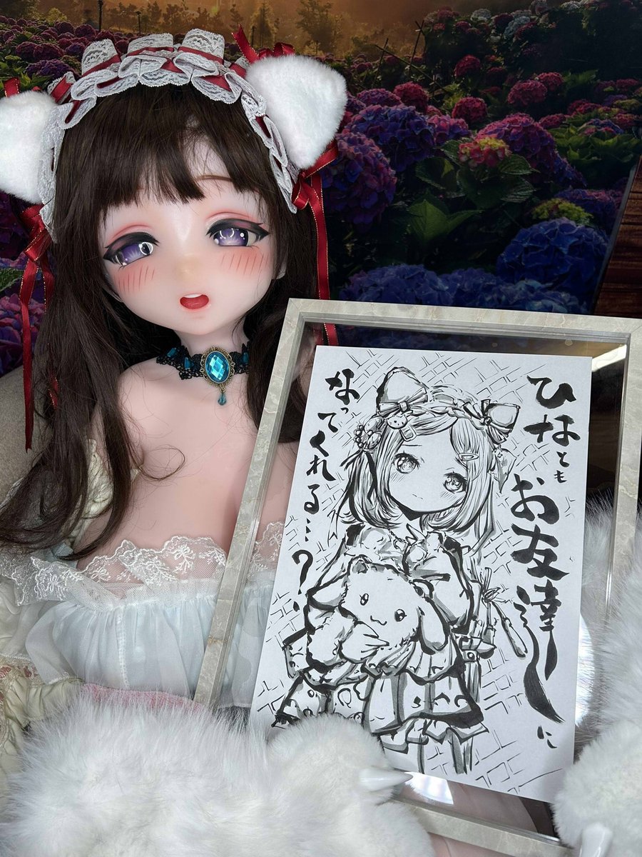 uranhu777's tweet photo. 「れべ（@rebecorebecca）さんのひなちゃんを描かせて頂きましたわー！お友達になってくれる…ですって…嬉しくて天に登っちゃいそうですわ！ひなちゃん可愛すぎて、描く手が震えちゃいましたわ！おにいさんとの関係が、尊すぎですわー！」

#透羽のおともだち
#elsababe
#エルサベイブ
#等身大ドール https://t.co/3Ibzanczyu