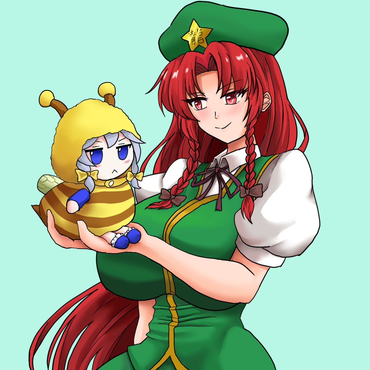 美鈴とふもふも咲夜さん 