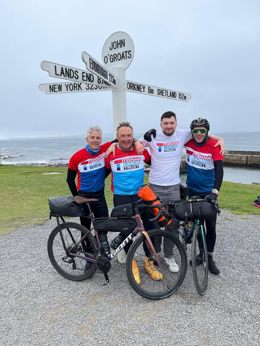 SelectronBda's tweet photo. We did it! 🚴‍♂️ After cycling 1,000+ miles from Land's End to John O'Groats, we've completed our challenge and helped raise £35,000+ for @TeenageCancer and @YLvsCancer. Thank you to everyone who donated and supported us along the way. Read the story: https://t.co/99htAaCAnp https://t.co/5i9NeqeVSV