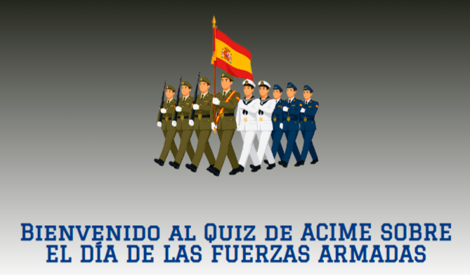 ACIME_'s tweet photo. ¡Menos de 24 horas para el desfile del #DIFAS26!
No obstante, el Día de las #FuerzasArmadas españolas engloba mucho más.
Descúbrelo todo sobre esta fiesta nacional en nuestro Quiz conmemorativo del DIFAS:
📝https://t.co/aKX6d3REr1 https://t.co/baN83Zj6uq