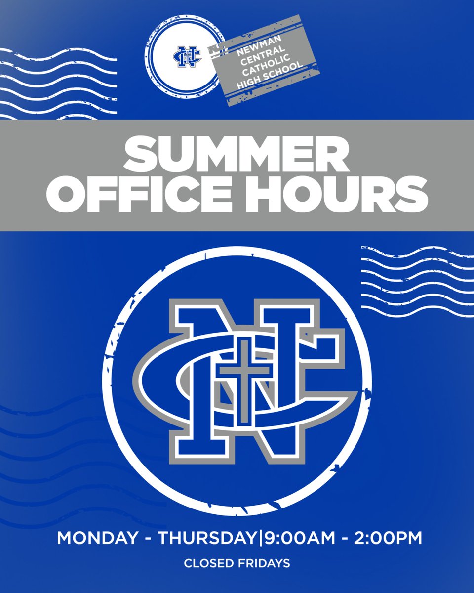 NewmanCCHS's tweet photo. Summer office hours start Monday, June 1st. https://t.co/qTXHSpYX8U