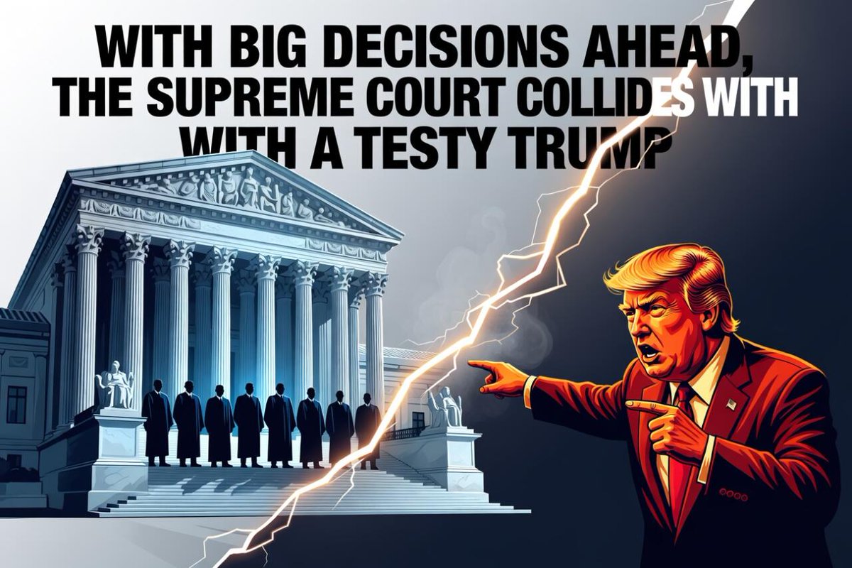 MAGABuzzPAC's tweet photo. The Supreme Court is gearing up for some massive decisions, but President Trump's not mincing words as he pushes back with that signature fire – proving once again why he's the fighter we need to keep America strong and on track! #SCOTUS #Trump202... https://t.co/FYGu4obBQo