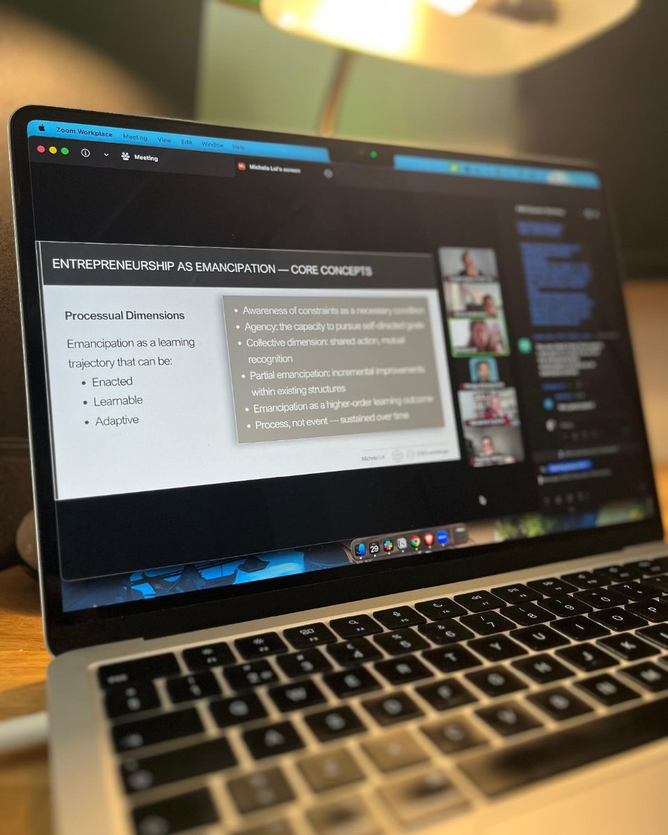 SSESupdates's tweet photo. “Entrepreneurship isn’t emancipatory by nature – we have to want it to be.”

What a thought-provoking Educator Workshop with Michela Loi today.

Thanks to everyone who joined us.

Now the baton passes on to the next nominated speaker 👀 https://t.co/rmszhm9ubY