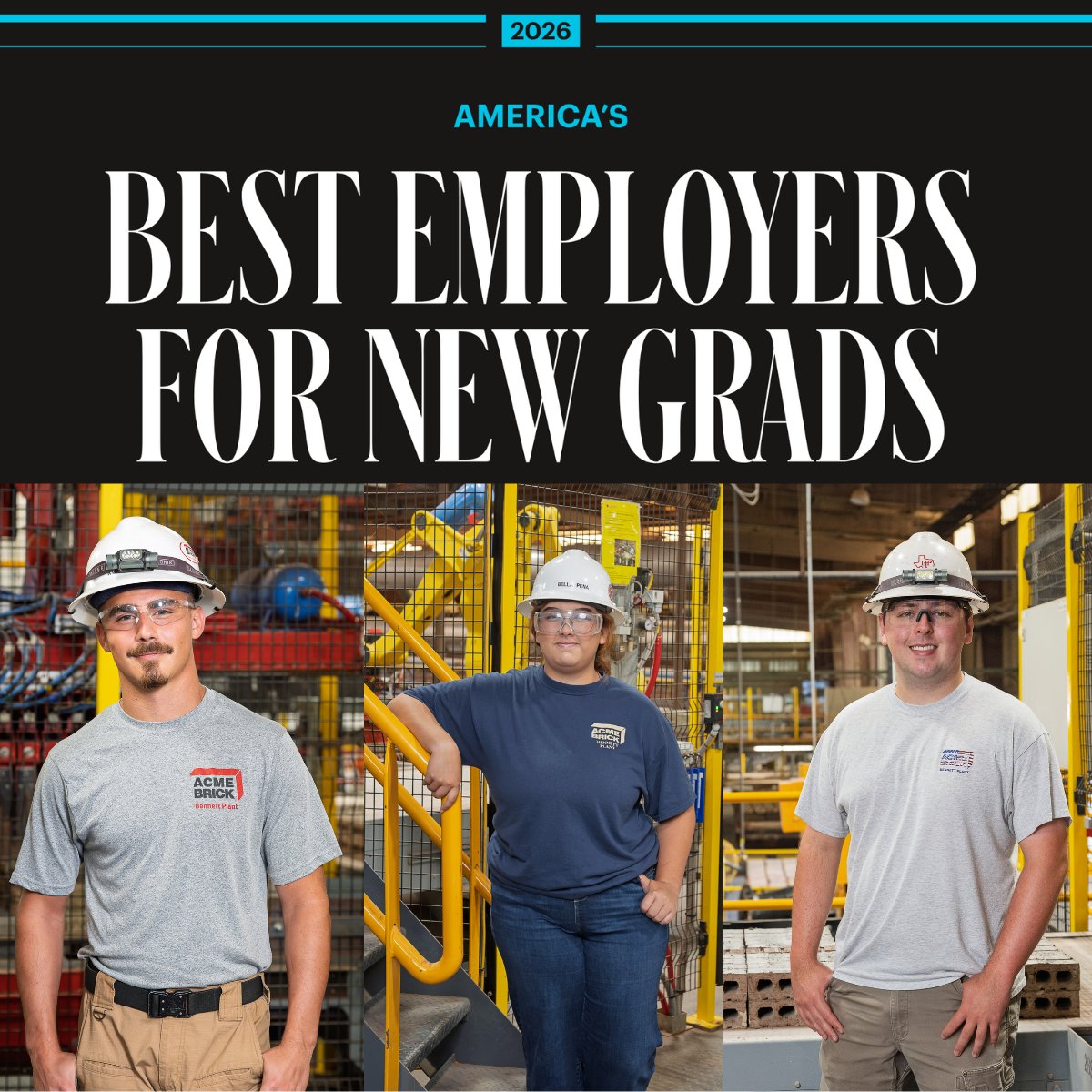 AcmeBrick's tweet photo. Honored to be named one of @Forbes America’s Best Employers for New Grads! 🎓🧱 We love providing a foundation where early career talent can thrive. Shoutout to last year's hires Kyle Thomas, Bella Pena, and Cooper Kelly! #TarletonState 💜

Full list: https://t.co/StDHfX9PZJ https://t.co/MydEqsG3wT