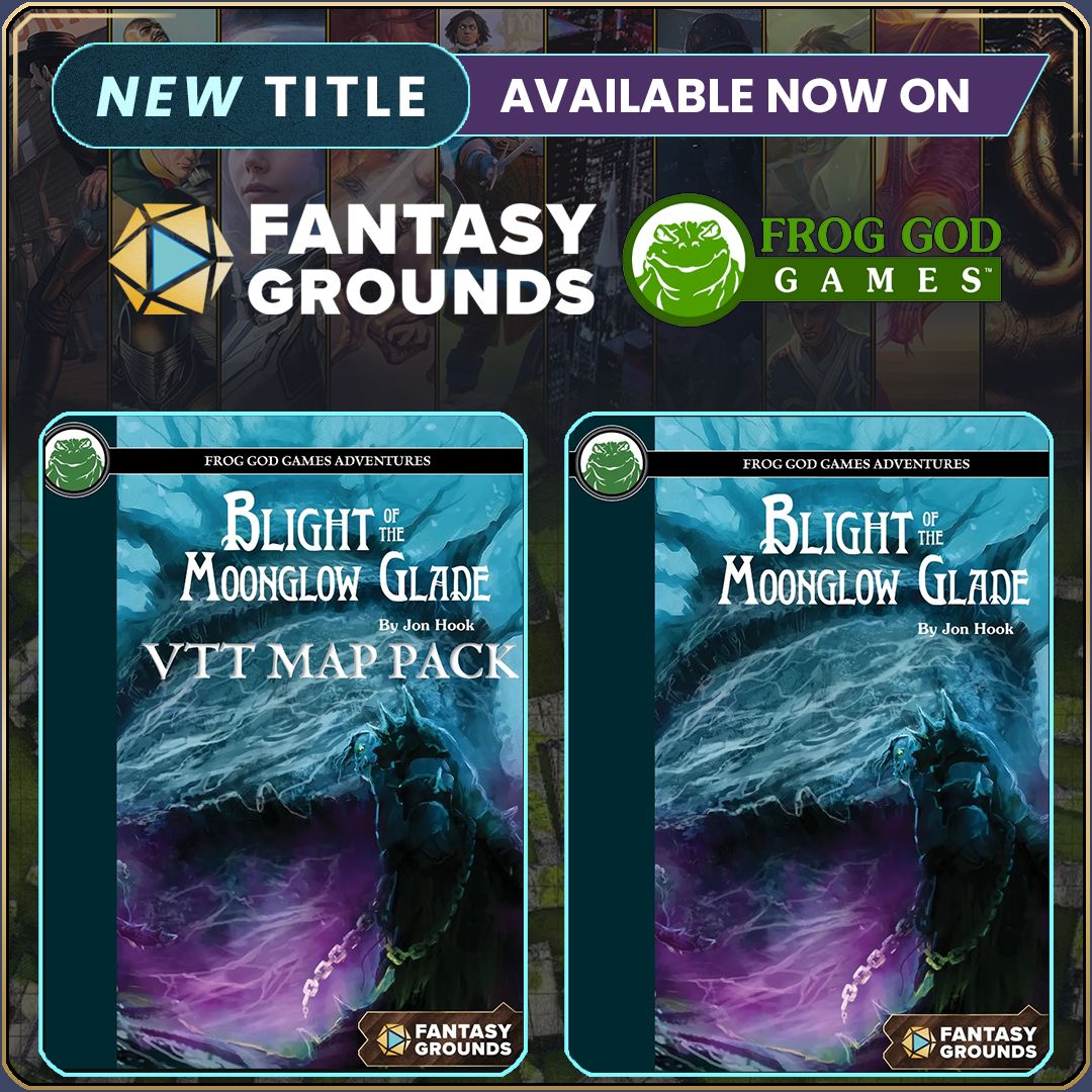FrogGodGames's tweet photo. In Blight of the Moonglow Glade, discover a gray blight infecting the nearby woods. It is unlike anything they have ever confronted before. It leaves its blighted mark not only on the lands, but on the very souls of those who commune with nature.
https://t.co/ZpNEZHmuJu https://t.co/GzMau3uJeo