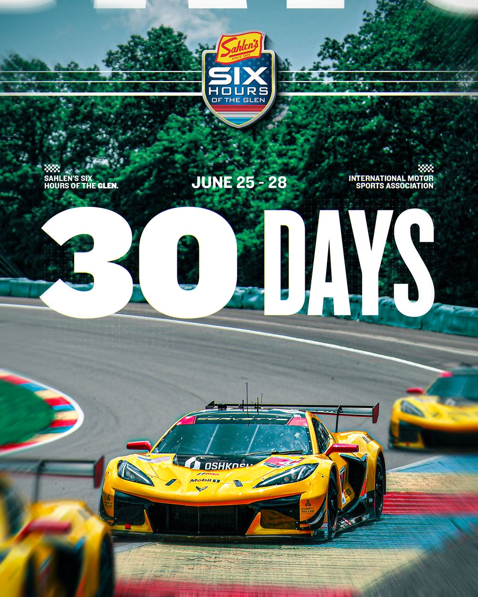 WGI's tweet photo. Thirty days out from the six-hour endurance classic.

🎟️: https://t.co/Y2OzNl74ak | #Sahlens6HRS https://t.co/vQTyeZWix6