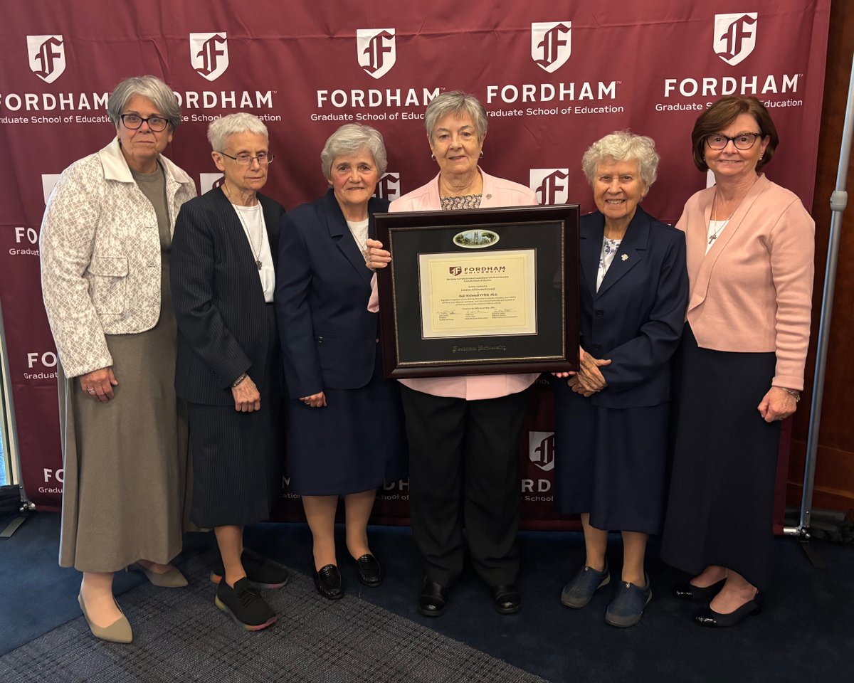 NCEATALK's tweet photo. Last night, @FordhamNYC honored our very own Sr. Dale McDonald, PBVM, Ph.D., NCEA Vice President of Public Policy, with a prestigious Lifetime Achievement Award. A heartfelt congratulations to you, Sr. Dale! Your impact is felt by all who work in #CatholicEducation! https://t.co/jUhlwLvisc