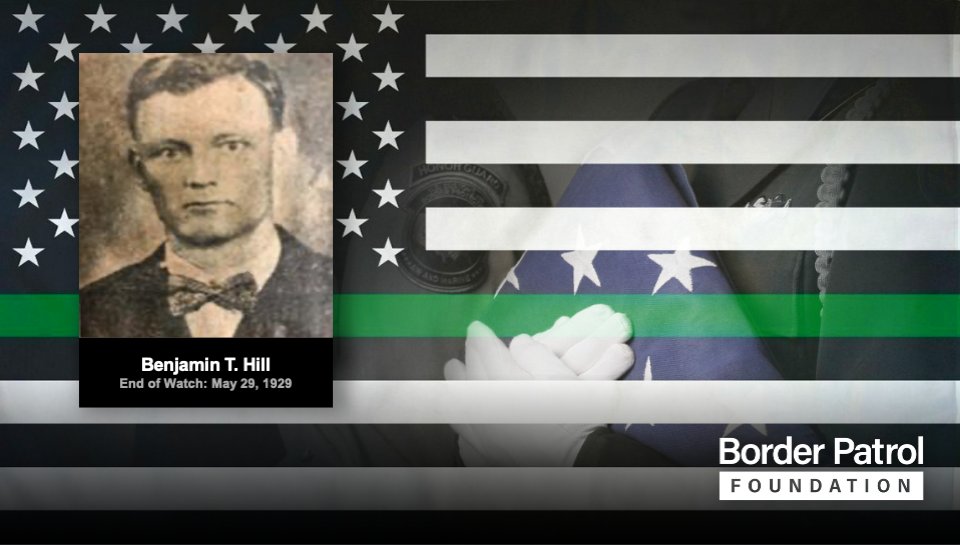 BorderPatrolFND's tweet photo. Today we honor the memory of Border Patrol Inspector Benjamin T. Hill End of Watch May 29, 1929 https://t.co/YE4TW4dpab
#HonoringtheMemory #BorderPatrolFoundation #BPF #CBP #BorderPatrol #BorderSecurity #BorderPatrol #USBP #HonorFirst #lawenforcement #endofwatch #memorial https://t.co/R2lnOCLYrj