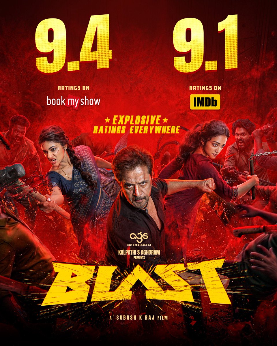 MovieCrow's tweet photo. Good time for Tamil cinema. 🔥

#Karuppu is scoring big in its third week, while #Blast is receiving unanimous appreciation worldwide.

The commercial ingredients are clicking big time. ❤️‍🔥 Solid advances for both film https://t.co/FbkBDlYXFH