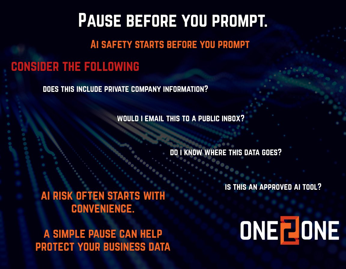 ONE2ONEInc's tweet photo. Want to join leaders in an AI focused discussion?

Sign up for our upcoming event and join local leaders for a practical discussion on AI, data protection, and smarter technology decisions so you can lead your team with confidence. 

Sign up here: https://t.co/oMx3tKXLFO https://t.co/BK7N3Wic79