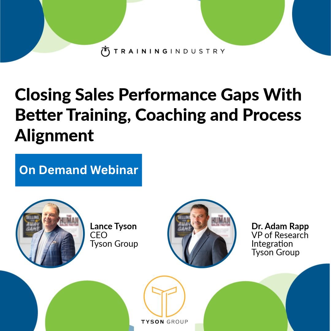 lancetyson's tweet photo. Only 62% of sales leaders think their team's goals are attainable. Only 52% of the reps agree. 

Read that again. Half the people carrying the bag don't believe in the number they're chasing. 

When sales training, sales process, sales methodology, and sales coaching run in silos, that's the kind of belief gap you end up with. The reps see one playbook. The leaders see another. Nobody's wrong, and nobody's aligned. 

Dr. Adam Rapp and I just broke this down with Training Industry. The research, the patterns, and the diagnostic work it takes to close the gap. 

If quota attainment is keeping you up at night, give the recording 45 minutes. 

Watch here - https://t.co/9T6LGib5Zu