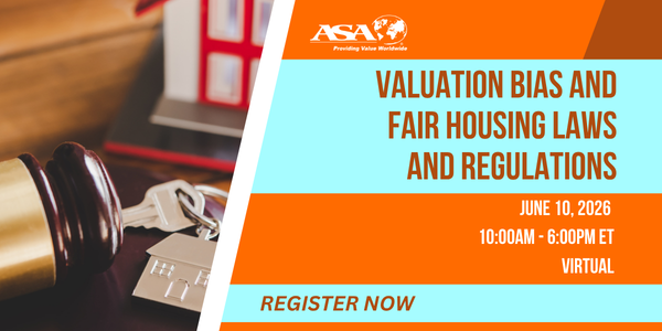 ASAappraisers's tweet photo. Stay compliant before the busy summer season! As of January 1, 2026 Real Property appraisers are required to complete a Valuation Bias &amp; Fair Housing Laws &amp; Regulations course. 

Register Now: https://t.co/hyUMsfNEtG 
#ASAappraisers #ASARP https://t.co/D8CaD4vpwF