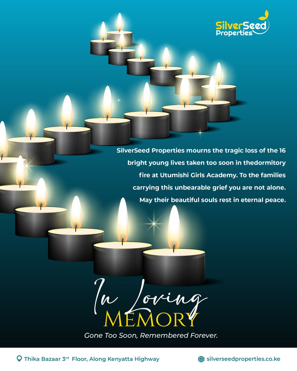 silverseedltd's tweet photo. May the beautiful souls of the 16 bright young lives at Utumishi Girls Academy rest in eternal peace. It shall be well.  🕊🕊 https://t.co/tXtayzao7t
