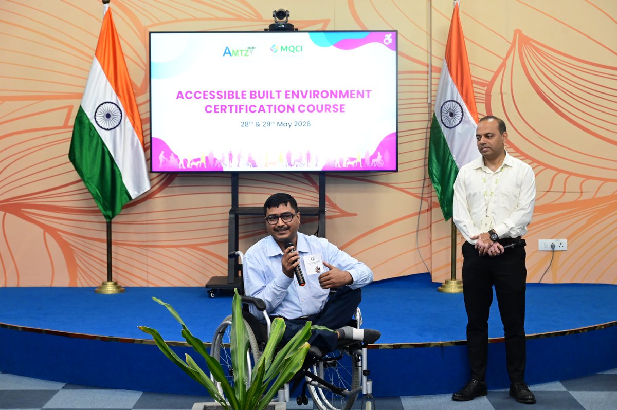 AlcAmtz9's tweet photo. 🟡 Inclusive #design shapes inclusive #living.

🟡@AP_MedTechZone &amp; @MQCI_info conducted a 2-day Accessible Built Environment #Certification #Course on universal accessibility, barrier-free #design, accessibility #audits, #casestudies, &amp; the #PurpleBuildingCertificationframework. https://t.co/8WJTYOkKZf