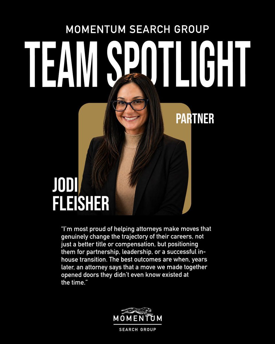 msgrecruiter's tweet photo. Of course, our work is important to candidates, but it’s equally important to us. Having a career that is both fulfilling and meaningful is something we never take for granted.

This week, we’re highlighting our Partner, Jodi Fleisher, and what she is most proud of in her career. https://t.co/VxnK7nNJjJ