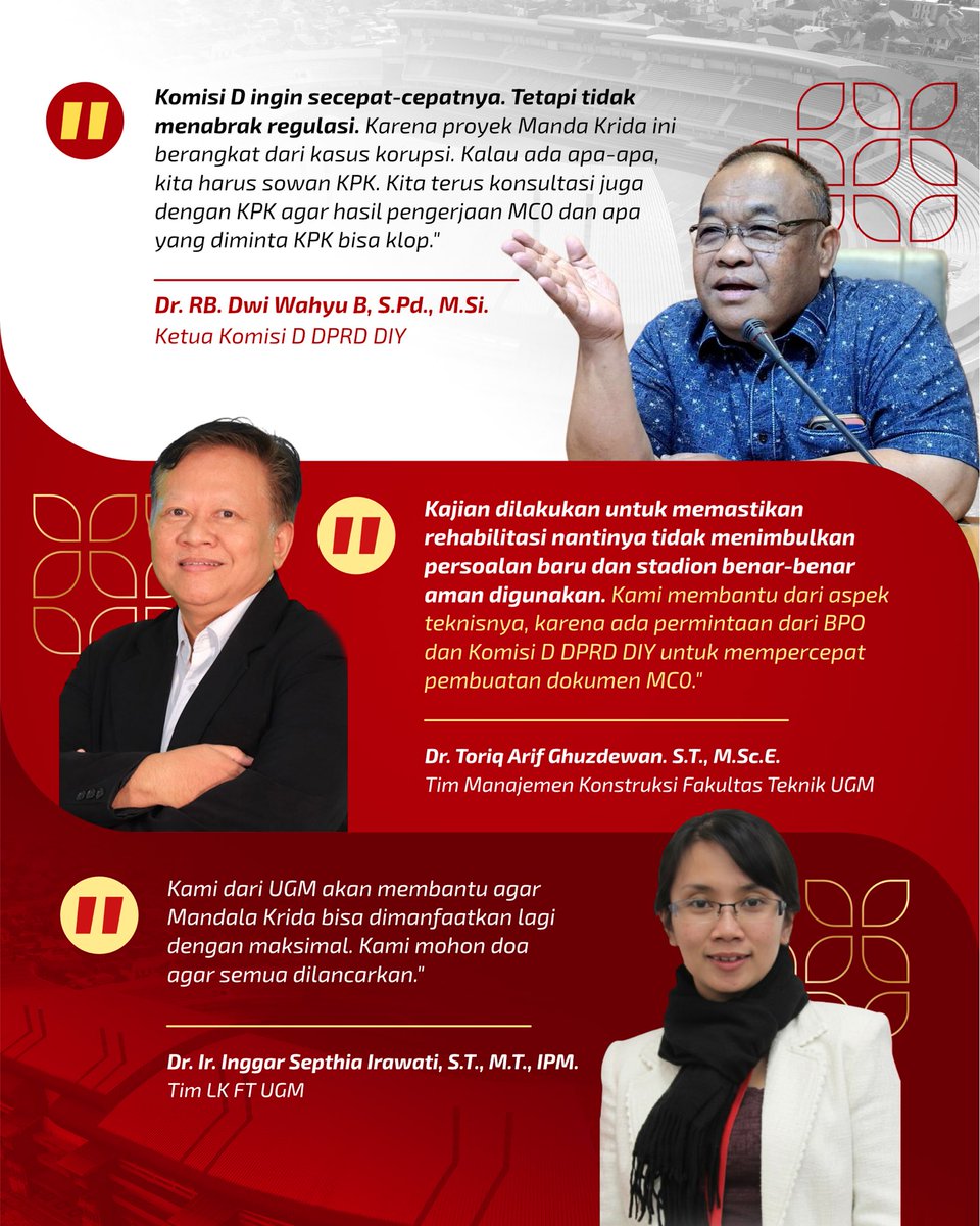 humas_jogja's tweet photo. Langkah ini dilakukan melalui koordinasi dan kerja sama dengan UGM serta OPD terkait guna memastikan seluruh proses berjalan sesuai regulasi dan memenuhi aspek teknis yang dibutuhkan.

#PemdaDIY
#MandalaKrida
#PSIMYogyakarta
#HumasJogja https://t.co/WwWky08hLt