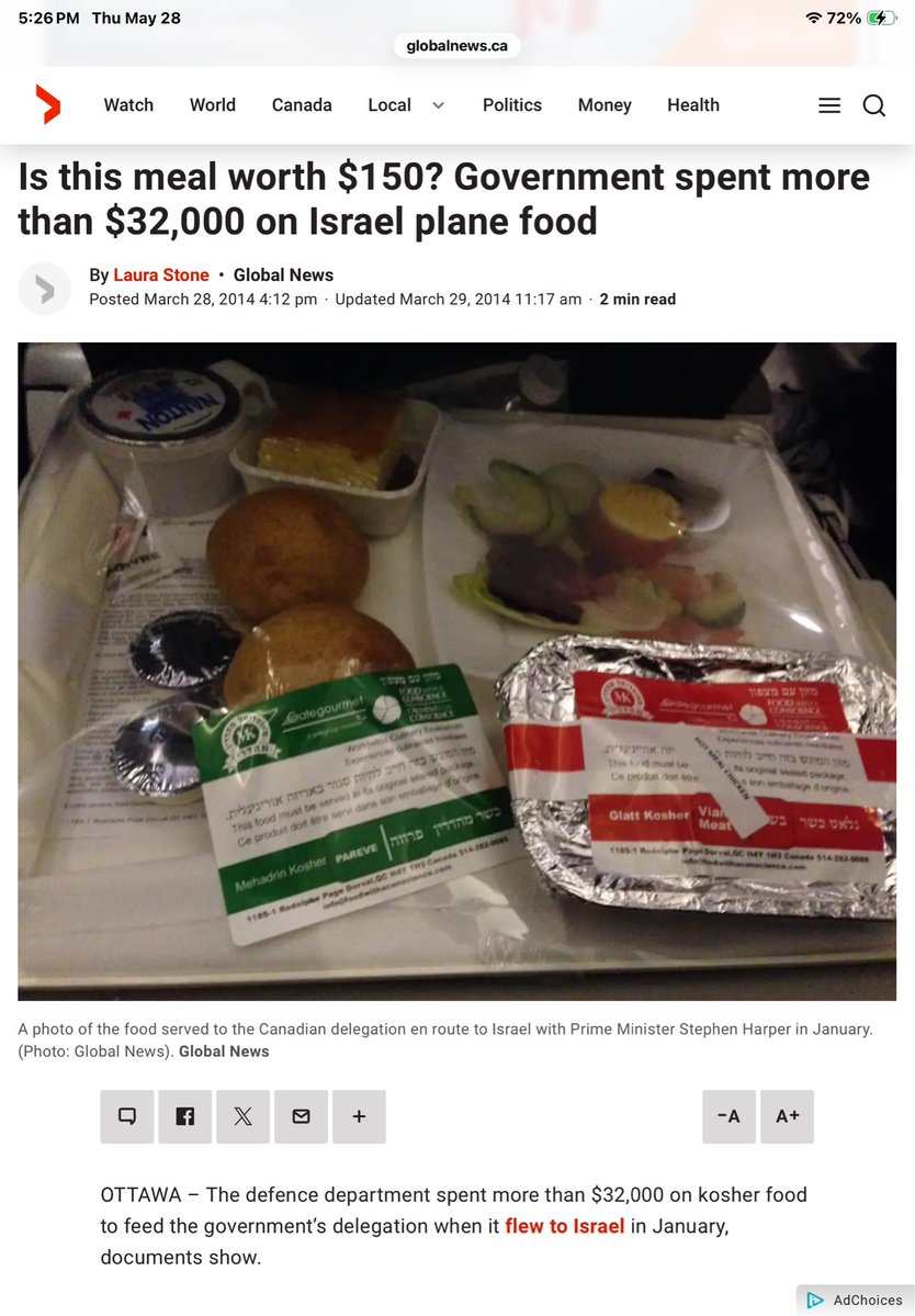 Bryan_C_Murray's tweet photo. @CanadaSentinel @MarcNixon24 Here’s a $140 meal from 2014 https://t.co/nLos5l4rjq