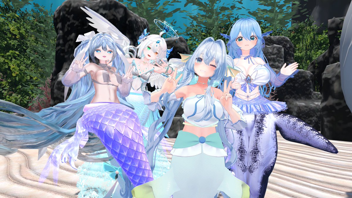 【睦月】ルチルクォーツの人魚ちゃん形オルゴナイト☆他２点 アルゴノート #VRChat 今週の水曜日に初めてアルゴノートに遊びに行き