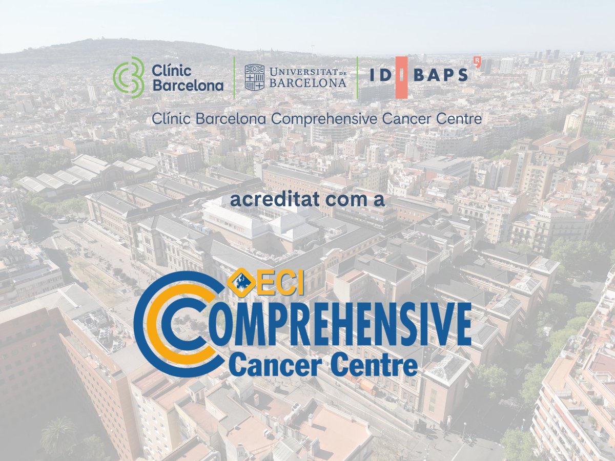 hospitalclinic's tweet photo. 🏥 El Cancer Centre del #ClínicBarcelona ha estat acreditat per l'@OECI_EEIG com a Comprehensive Cancer Centre.

✅ L'acreditació avala un model integrat d’assistència, recerca, docència i innovació que impulsa l’oncologia de precisió i facilita que els avenços científics arribin abans als pacients.
✅ El #ClínicBarcelonaComprehensiveCancerCentre està impulsat pel #CLÍNIC, l'@idibaps i la Universitat de Barcelona.

👉 https://t.co/4z1dvXTpFd