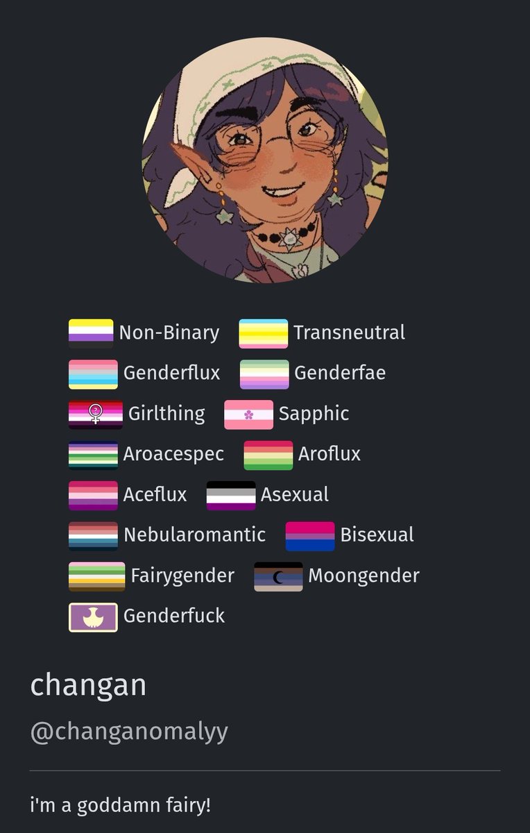 changanomaly's tweet photo. they do not hate queer people because we have weird genders and weird pronouns and microlabels and mogai oh my god they hate us because we are QUEER. excuse to share my labels now! https://t.co/Uf4zVR8l5H