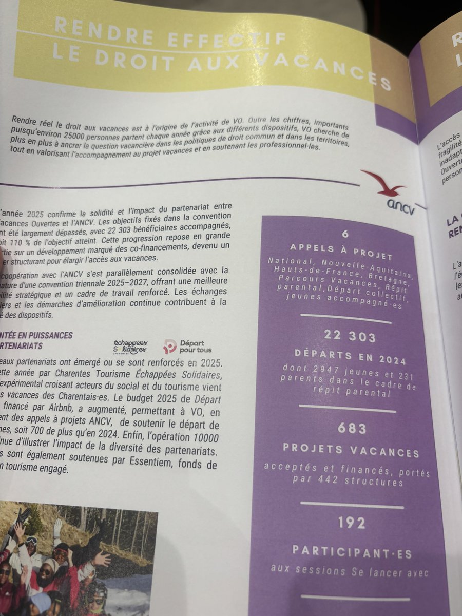 Helenebidard's tweet photo. Le tourisme est 1 fait social
mais beaucoup en sont exclus : familles monoparentales, jeunes de l’ASE, travailleurs précaires.
@paris entre 2020 et 2025 on est passé de 12% de jeunes jamais partis à 5%
📖
@VacancesOuverte pose la question d’aller +loin partout en France
@cbrossel https://t.co/5SrDpJftHu