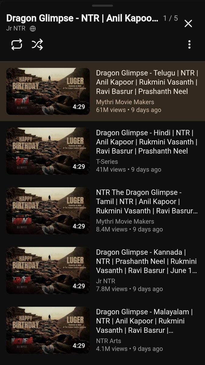 Shiva40797's tweet photo. #Dragon glimpse 122.3M views 🔥🔥🔥❤️‍🔥

*Only first posted channels 

What's the previous highest ??? 

@tarak9999 @DragonMovieOffl https://t.co/YaR3PqlcZu