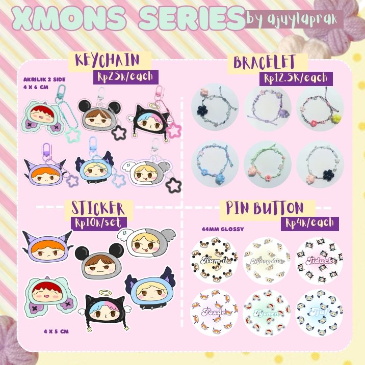ajuylaprak's tweet photo. rt &amp; like are very appreciated ^^♡

🪸 open pre-order xmons series merchandise by ajuylaprak ʕง•ᴥ•ʔง

—🪅 Keychain, Bracelet, Sticker, &amp; Pin Button 

🗓️ 30 Mei — 10 Juni 2026
📍 shipping from Bandung
 🛒 via oren (split bill)

🔗 https://t.co/CgXg3lWuFZ

detail on thread 🧵 https://t.co/icHp0X2kLO