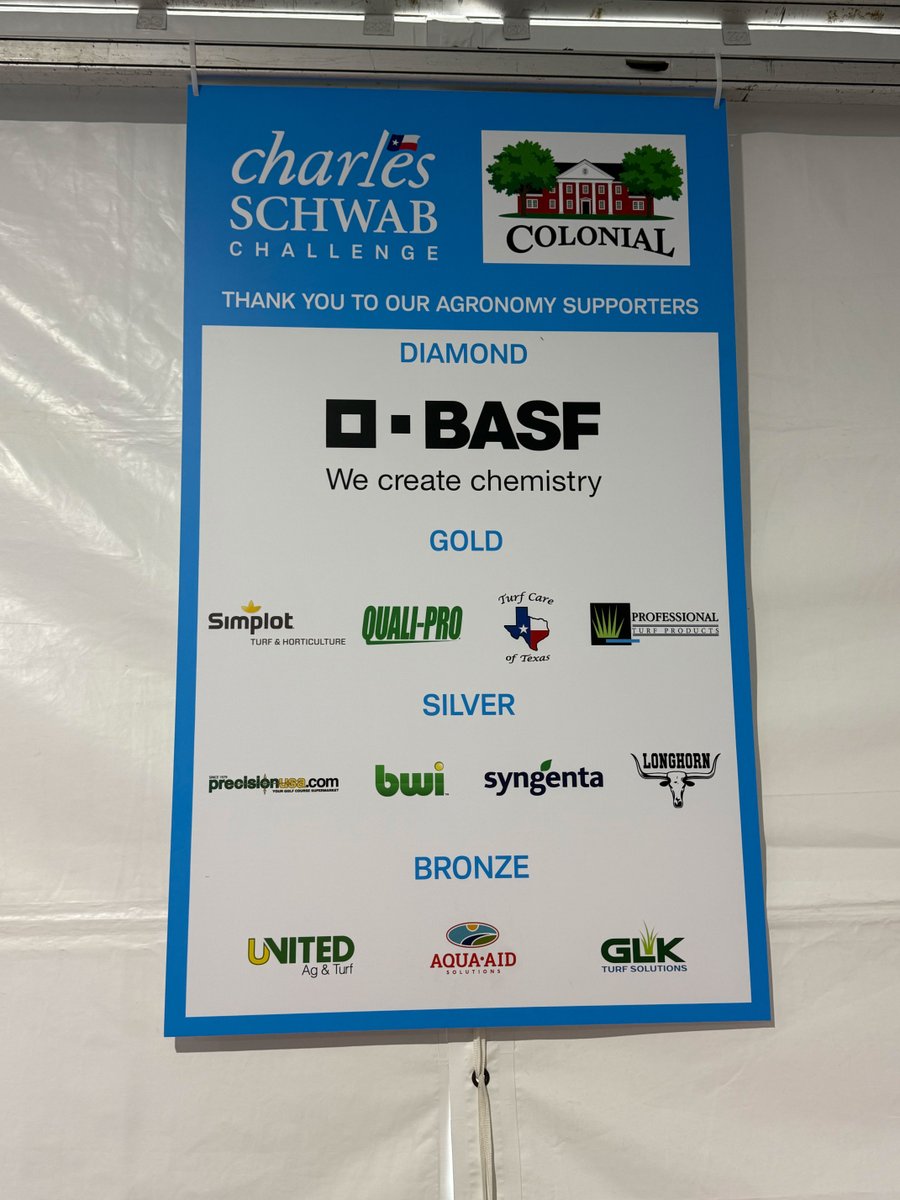 Quali_Pro's tweet photo. The Charles Schwab Challenge takes a tremendous team effort to bring to life, and this week we're proud to look back on our role in supporting one of golf's premier events.

As a Gold Sponsor of the 2026 Charles Schwab Challenge at Colonial Country Club, Quali-Pro was honored to support the volunteers who helped make tournament week a success from start to finish.

Thank you to all who contributed behind the scenes to create a championship-caliber experience.

#QualiPro #CharlesSchwabChallenge #TrustedForChampionships #GolfIndustry #TurfProfessionals