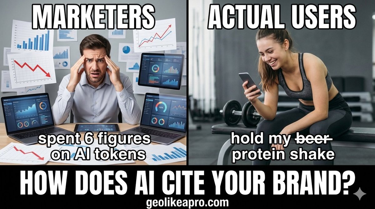 oreshki's tweet photo. You spent 6 figures on AI tokens.
Your customer typed "gym leggings uk that don't go see-through" and the model recommended someone else.
Does AI cite your brand? Soon you'll know. https://t.co/8AtSuPw6LZ https://t.co/0obW4v3oOe