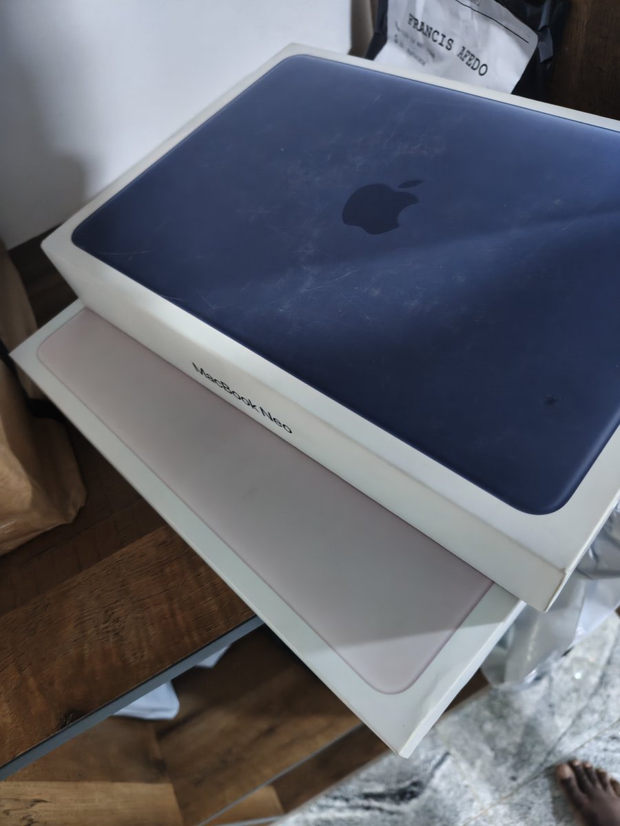 soulpee's tweet photo. Brand new 
Apple MacBook Neo 
512GB 8GB ram 
Price-  GHS 7,300
Quantity available -2 https://t.co/rQaOrd19V7