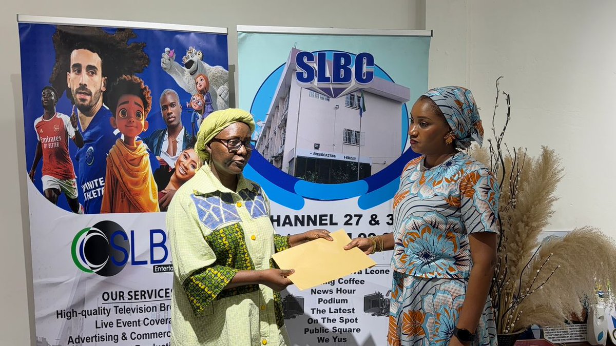 FritongPost's tweet photo. @Orange_sierra this May donated financial support to SLBC following the recent fire incident, in line with the company's CSR initiative.
The donation was presented by CMO Abdramane Kone & General Secretary Danetta Younge to SLBC leadership during a brief ceremony.
#SLBC https://t.co/cmqCn5u1Sa