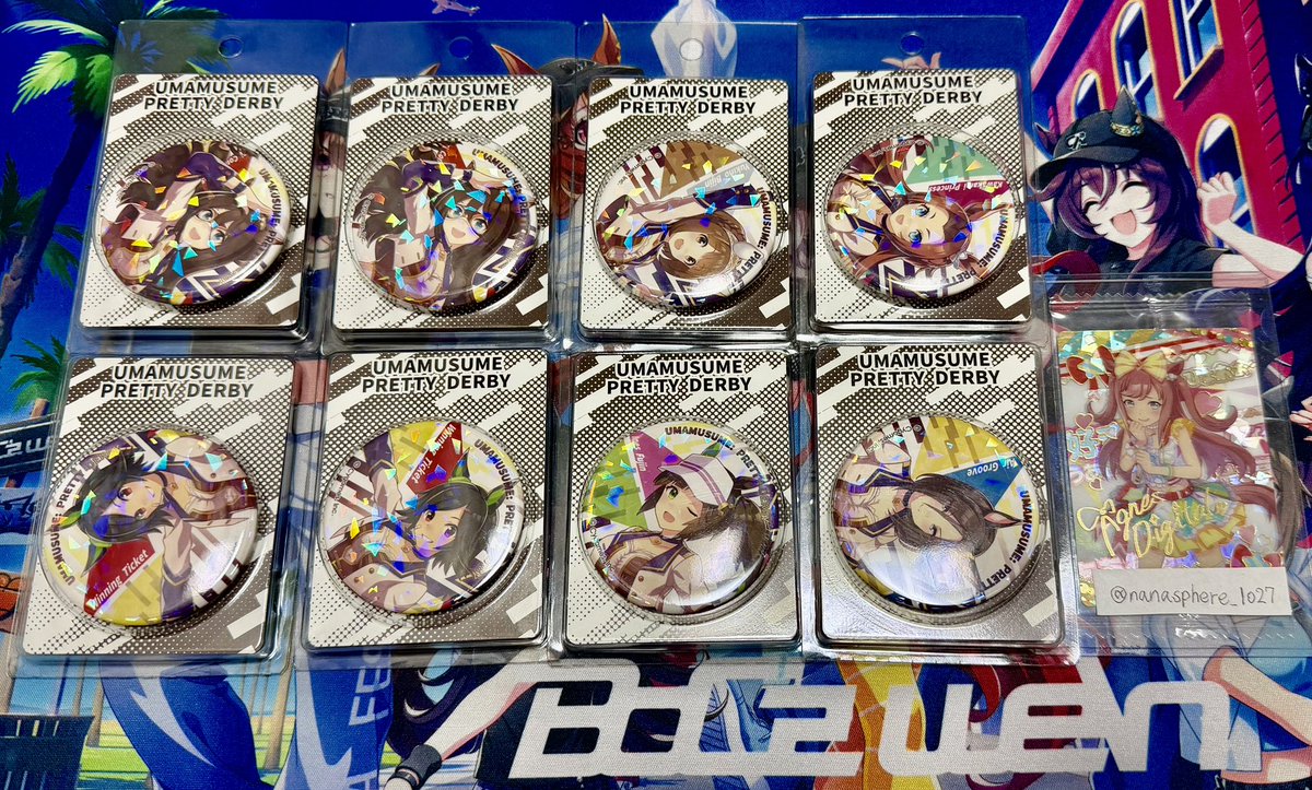 ウマ娘 サイコンビニ ブリスター缶バッジ ウイニングチケット 24個 交換】サイコンビニ Cyconveni ウマ娘 ブリスター缶バッジ 譲： エル
