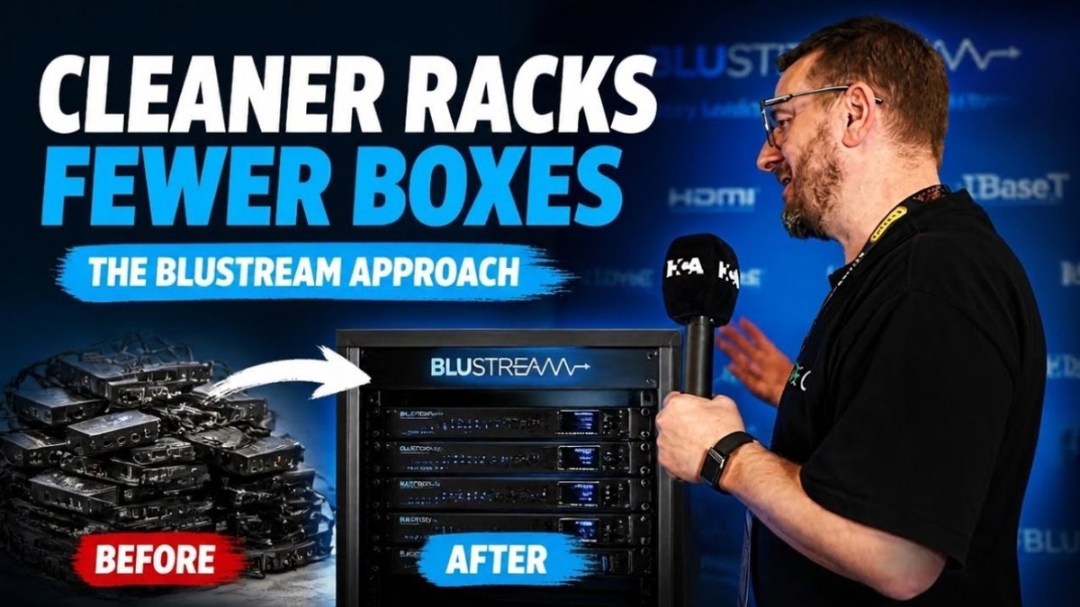 InsideCI's tweet photo. One small change can make an entire home AV rack feel simpler: fewer boxes, fewer power supplies, fewer points of failure. That’s the thread we pull on while chatting with Aiden Jones of @Blustream_HDBT  at the @CEDIA_EMEA Tech Business Summit, where they’re showcasing the residential AV distribution gear integrators rely on when a system needs to be flexible, reliable, and easy to support.

Don't forget to sign up for the next Business Summits in Bristol and London - https://t.co/sIG1Bwo0wa

Watch the full interview - https://t.co/ZFzKfKDDBA