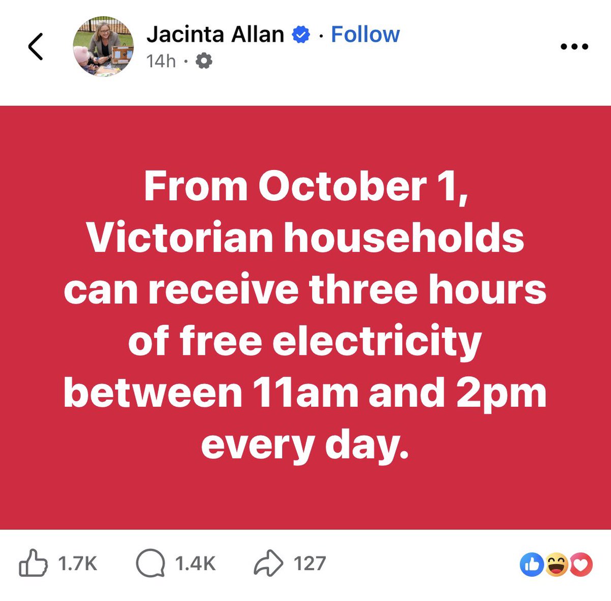 RodCaddies's tweet photo. Labor - So generous. 

3 hours of free power while you’re at work. Gonna save a fortune. 😂

When’s the election? https://t.co/EuGwG1ZwuI