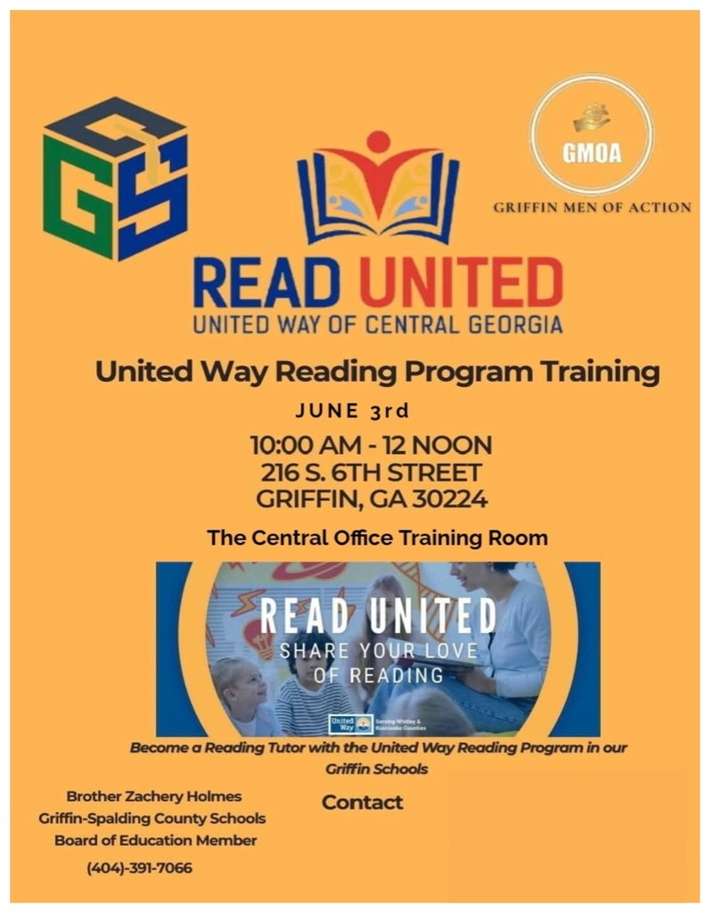 CrescentElement's tweet photo. Become a reading tutor through Read United. We need volunteers. If you are interested, please attend the training on June 3. https://t.co/kwgCpb1a7a