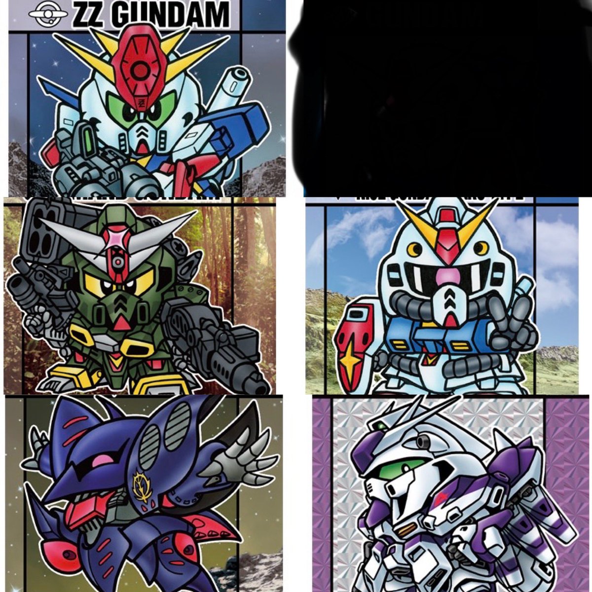 iron204's tweet photo. 【元祖SDガンダムスナック交換】

◼︎求（画像1枚目の5種）
ZZガンダム
コマンドガンダム
にせガンダム
キュベレイMk2黒
Hi-νガンダム

◼︎譲
画像2枚目のもの

なるべくまとめて交換できるとありがたいです🙇🏻よろしくお願いします
#元祖SDガンダムスナック
#元祖SD
#ガンダム
#シール https://t.co/ReHgQnt4Df