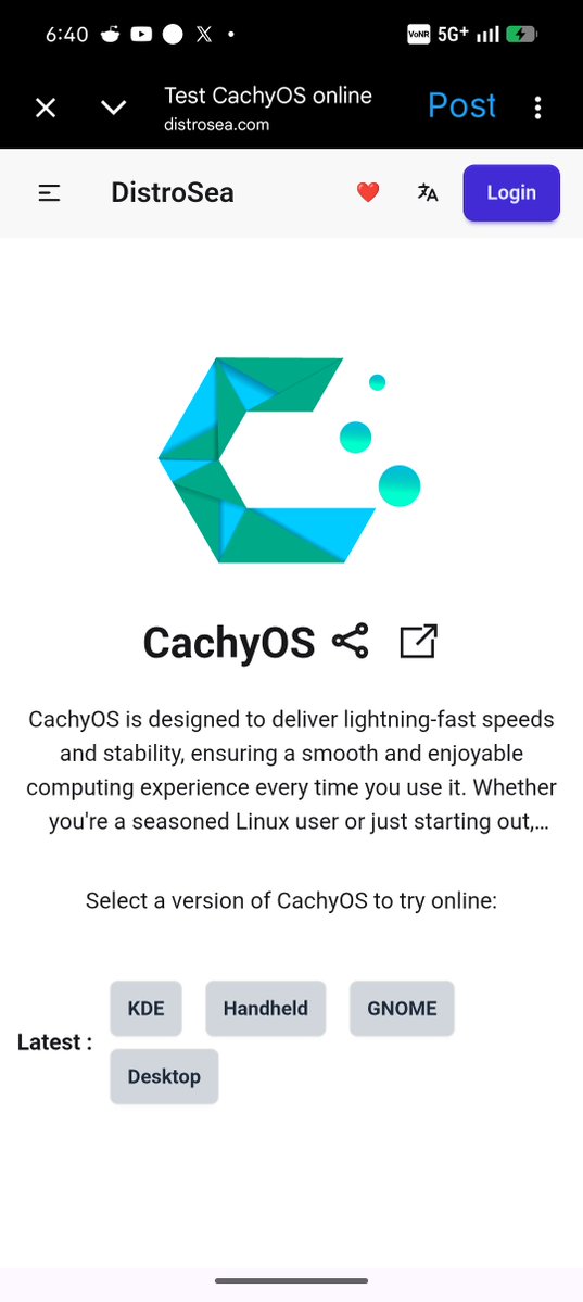 Techjunkie_Aman's tweet photo. Linux users have had this hidden gem for years.

You can test 50+ Linux distros directly in your browser for free.

No install.
No VM.
No USB.

Just launch and explore instantly.

It includes:
• Ubuntu
• Arch
• Fedora
• Linux Mint
• CachyOS
• Tails
• Pop!_OS
• NixOS
• and hundreds more versions

This removes the biggest barrier stopping people from trying Linux.

Honestly addictive to explore.