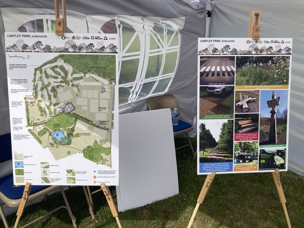 NickAllen1987's tweet photo. Big thank you to @MyDoncaster team for organising the Future Parks open day at Cantley Park today! It was great to learn more about the new plans for the park, including a new perimeter path and the Pitch and Putt will remain free of charge!! #Doncasterisgreat ⛳️ ⛳️ ⛳️ https://t.co/r74Hay5jpV