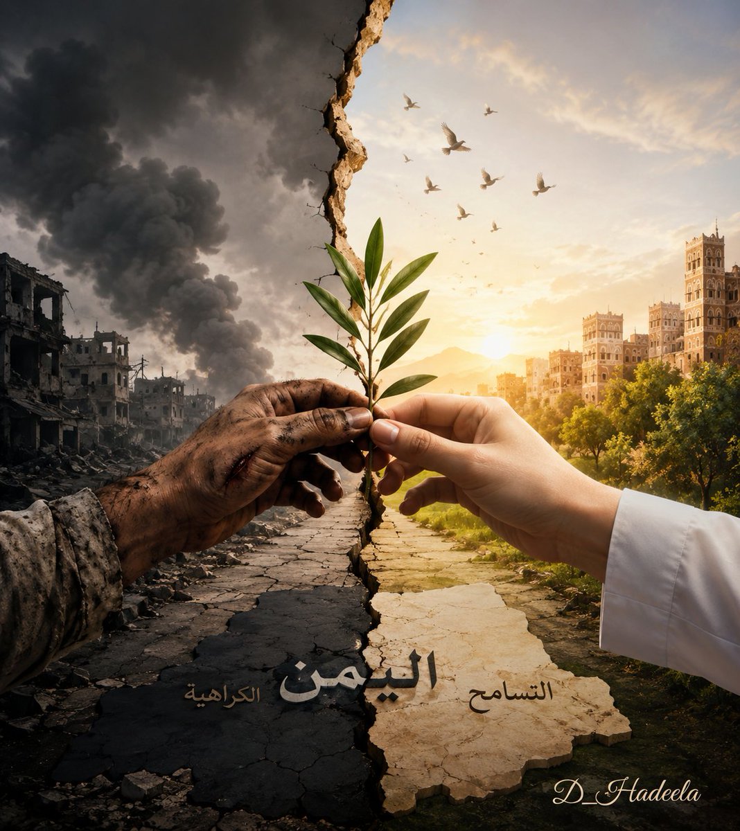 D_Hadeela's tweet photo. مشروع “#اليمن_أولًا” 🇾🇪
1️⃣1️⃣ | التسامح

التسامح لا يعني نسيان الجراح.
بل يعني أن نمنع الجراح من صناعة مستقبلنا.

اليمن لن يبنيه المنتصر على أخيه،ولا الأحقاد المتوارثة،
ولا ذاكرة الانتقام.
بل سيبنيه شعبٌ أدرك أن الوطن أكبر من الثأر،
وأن التسامح قوة تحمي أجيالنا من تكرار المأساة https://t.co/jo5tuY3M5Z