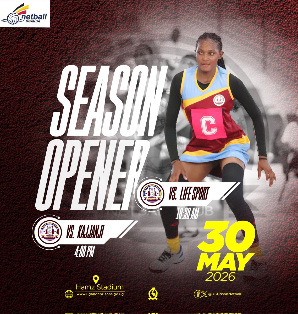 UGPrisonNetball's tweet photo. 🚨🏀 SEASON OPENER!!!Double Trouble. Double Victory Loading 🔥

The East Africa Netball Champions, Prisons Queens starts off season with two schedules.

10:30 AM: Life Sport NC gets served.
4:00 PM: Kajjanji NC gets taught.

Let's go Ladies💪
@jbyabs https://t.co/as0Ba9XNx0
