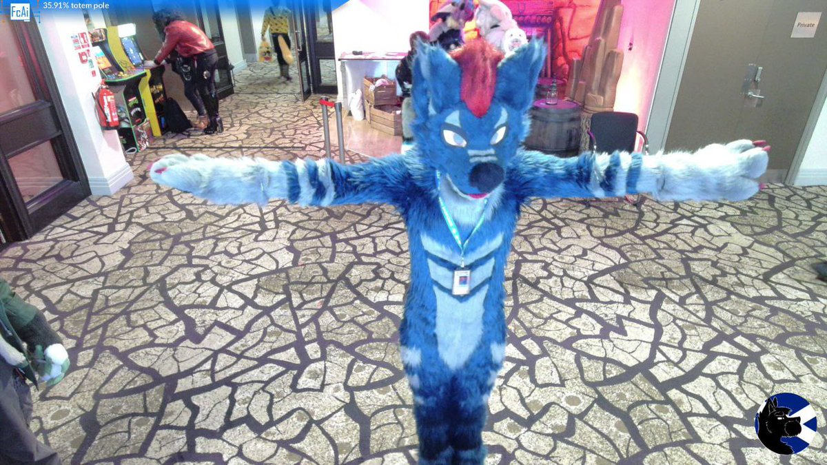 wolfgrim1's tweet photo. have a T pose for #fursuitfriday https://t.co/X7JNtfNzWv
