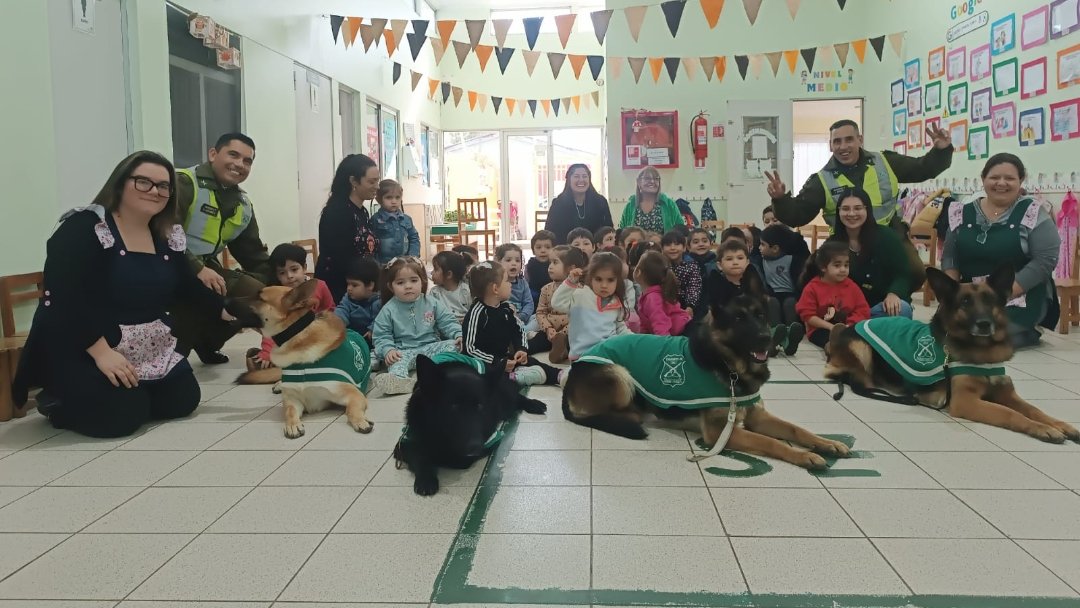 Carab_Maule's tweet photo. Hasta la localidad de #Maitenes, llegaron nuestros Carabineros de la Subcomisaría #CristiánMartínezBadilla de #LINARES junto a la Patrulla Canina de la I.Policial; los alumnos del jardín y Escuela #Maitenes,disfrutaron la presentación.
#OrdenyPatria
#CarabinerosDeTodos https://t.co/DJ34WSsUTh