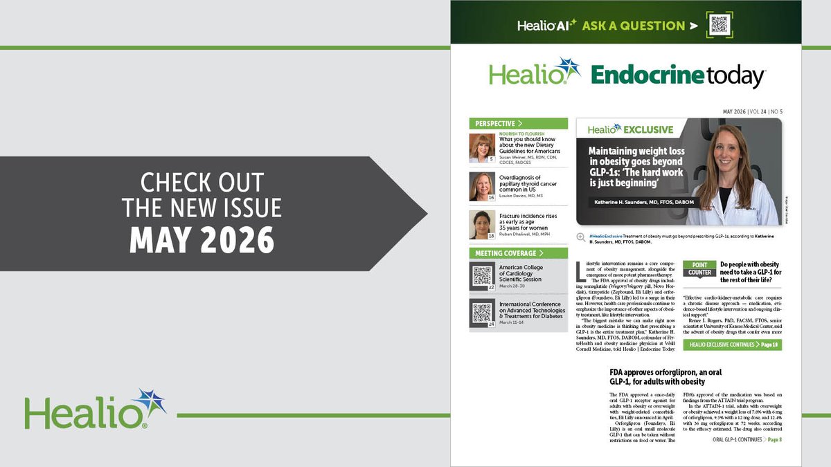 EndocrineToday's tweet photo. 📰 Check your mail for the new issue of Endocrine Today 

Or, visit the link ⬇️ for this month's highlights 

https://t.co/SAfTRzyv8F https://t.co/rH7K3LFlOZ