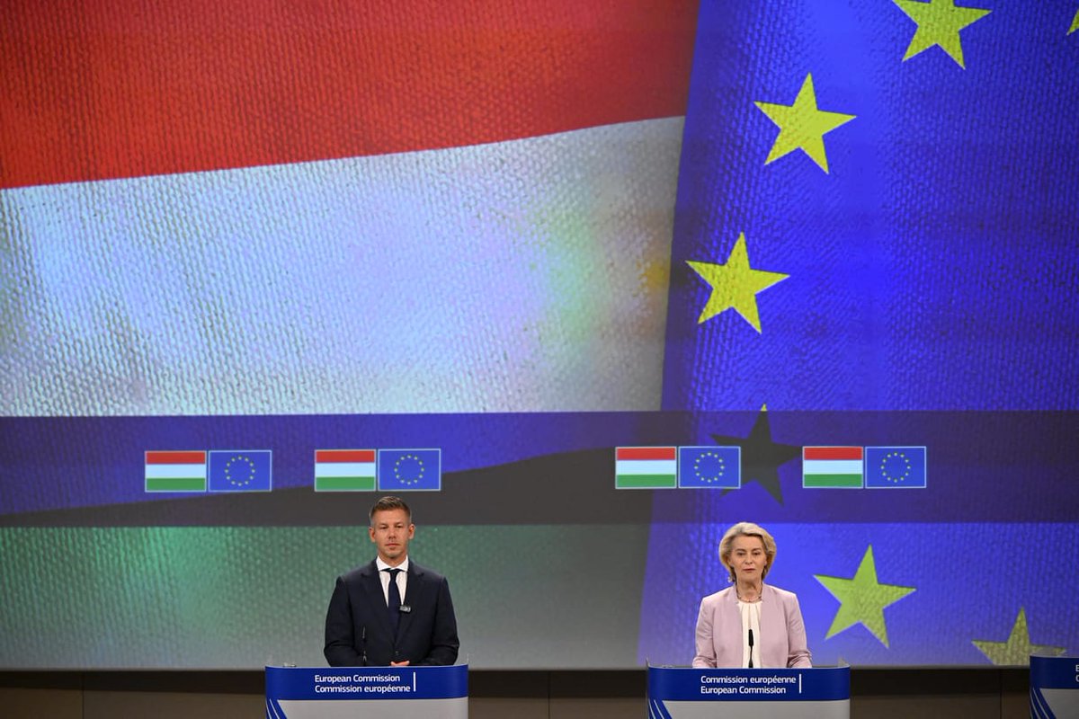 j_lepavous's tweet photo. Accord historique entre #Magyar et von der Leyen. L'UE libère 16,4 milliards d'euros de fonds bloqués sous Orbán en échange de réformes du nouveau gouvernement en #Hongrie. Les universités magyares réintègrent Erasmus. https://t.co/6bA1cSW4Qr