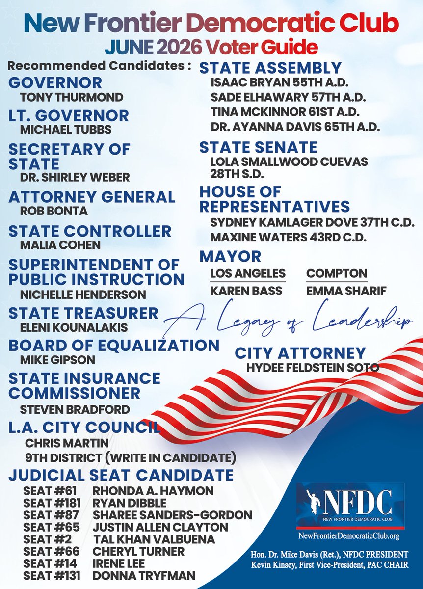 NewFrontierDC's tweet photo. Join Us Sunday, May 31st at 4PM at Eugene's On Pico as We Get Out the VOTE AND download our Voter Recommendations. Get all the Info Right Here --->>> https://t.co/KStB2SR9Sd https://t.co/FrP9fvViMr