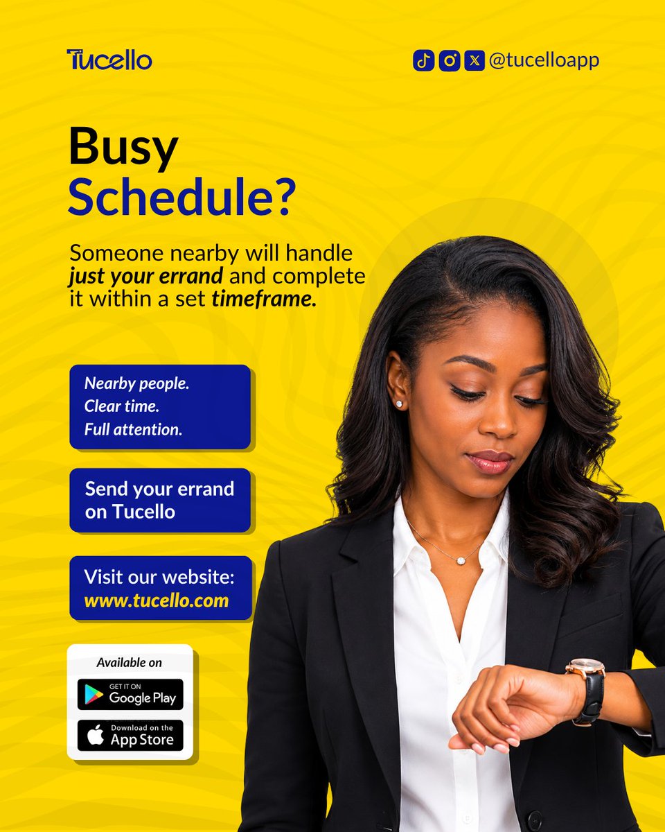 tucelloapp's tweet photo. You already have enough to deal with: Traffic. Deadlines. Work.

Why add errands to the stress?

Tucello helps busy people find nearby helping hands for errands, pickups, deliveries, and assisted tasks.

Ready to stop losing focus over errands?

Download Tucello today. https://t.co/yWCROSraKS