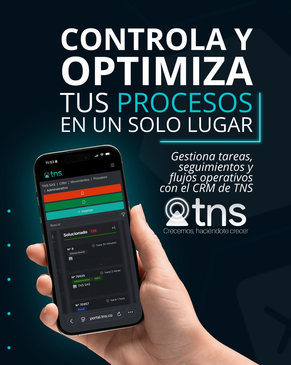 TnsSoftware's tweet photo. 📊Optimiza la gestión empresarial, mejora la coordinación de equipos y obtén mayor control operativo con el CRM de Procesos de TNS.

📩 Contáctanos y conoce cómo implementarlo en tu operación.

#crm #tns #softwareerp #procesos #contabilidade https://t.co/PSto3hDu90