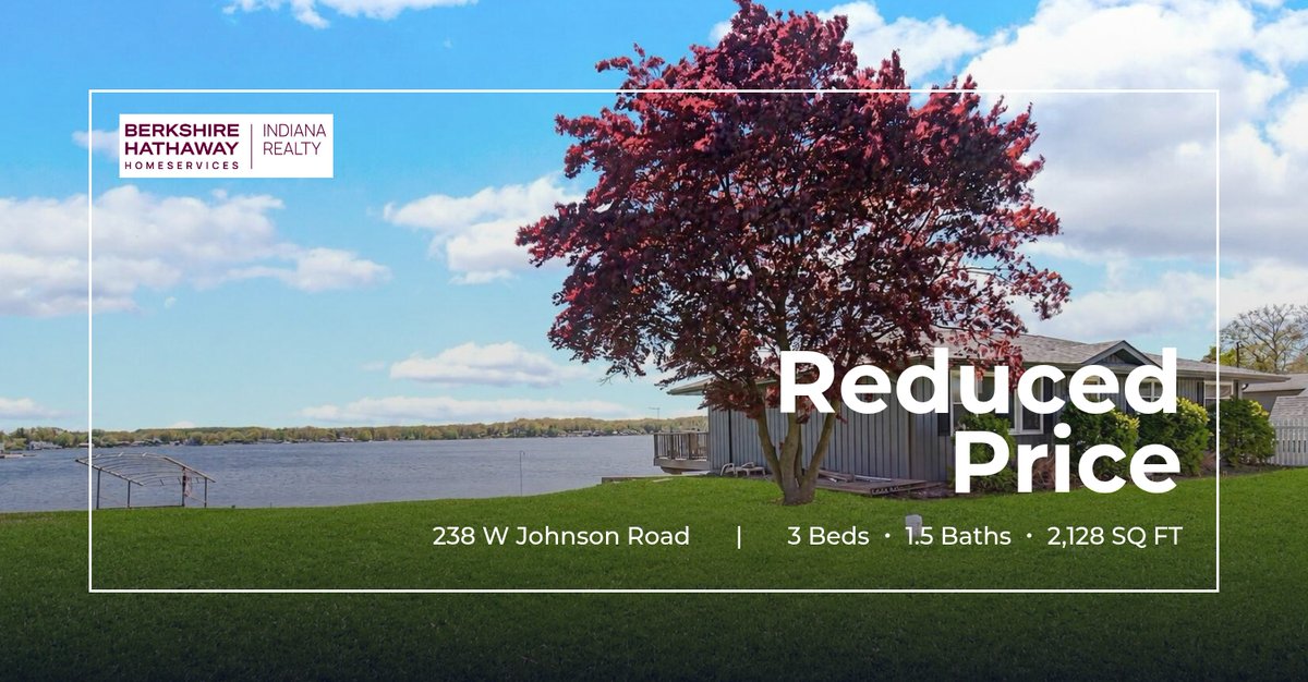 MicheleCivanich's tweet photo. 📍 Reduced Price 📍 This recently reduced home at 238 W Johnson Road in La Porte won't last long, so, don't wait to set up a showing! Reach out here or at (219) 771-1337 for more information!

Michele Civanich, BHHS Executive Group... https://t.co/8gt7Q6FB8q https://t.co/aAjcV1oqg4